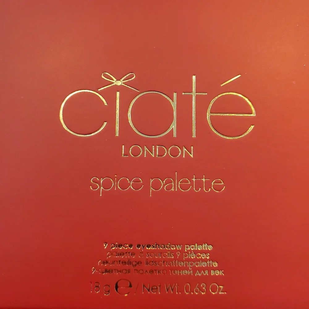 Ciate Spice Eyeshadow Palette in warm earthy reds, browns & golds